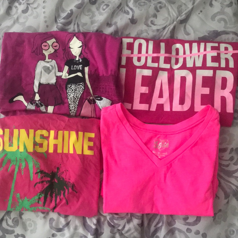 Pink Shirts and Tank Tops for Girls